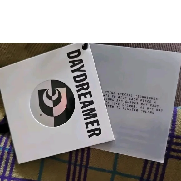 DAYDREAMER Joggers Sweatpants Olive Plaid Athleisure Womens Sz Large - Picture 6 of 8